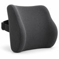 Memory foam lumbar support cushion with grey mesh cover