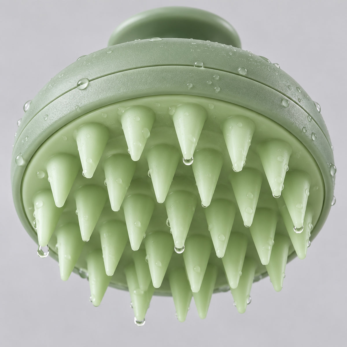 Close-up of the soft silicone bristles